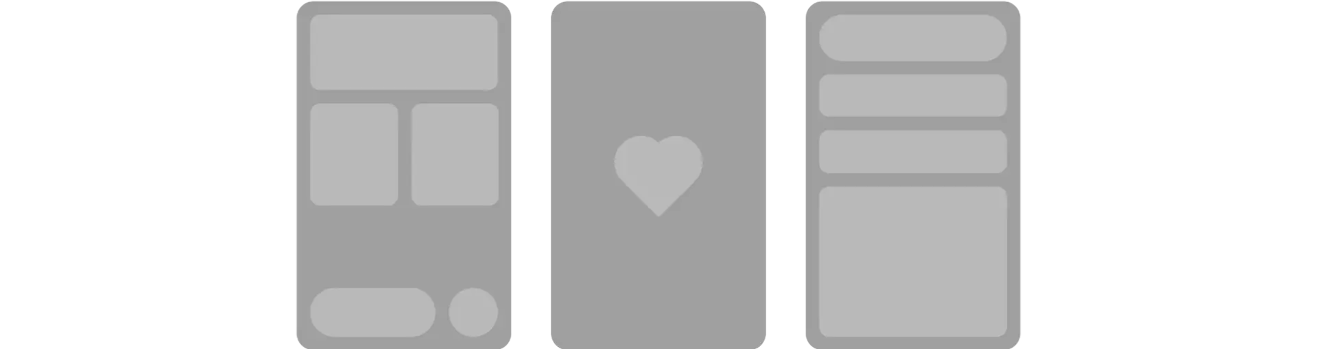 Figma mobile app wireframes showcasing UI layouts, wireframing, and user flow design for a mobile application.