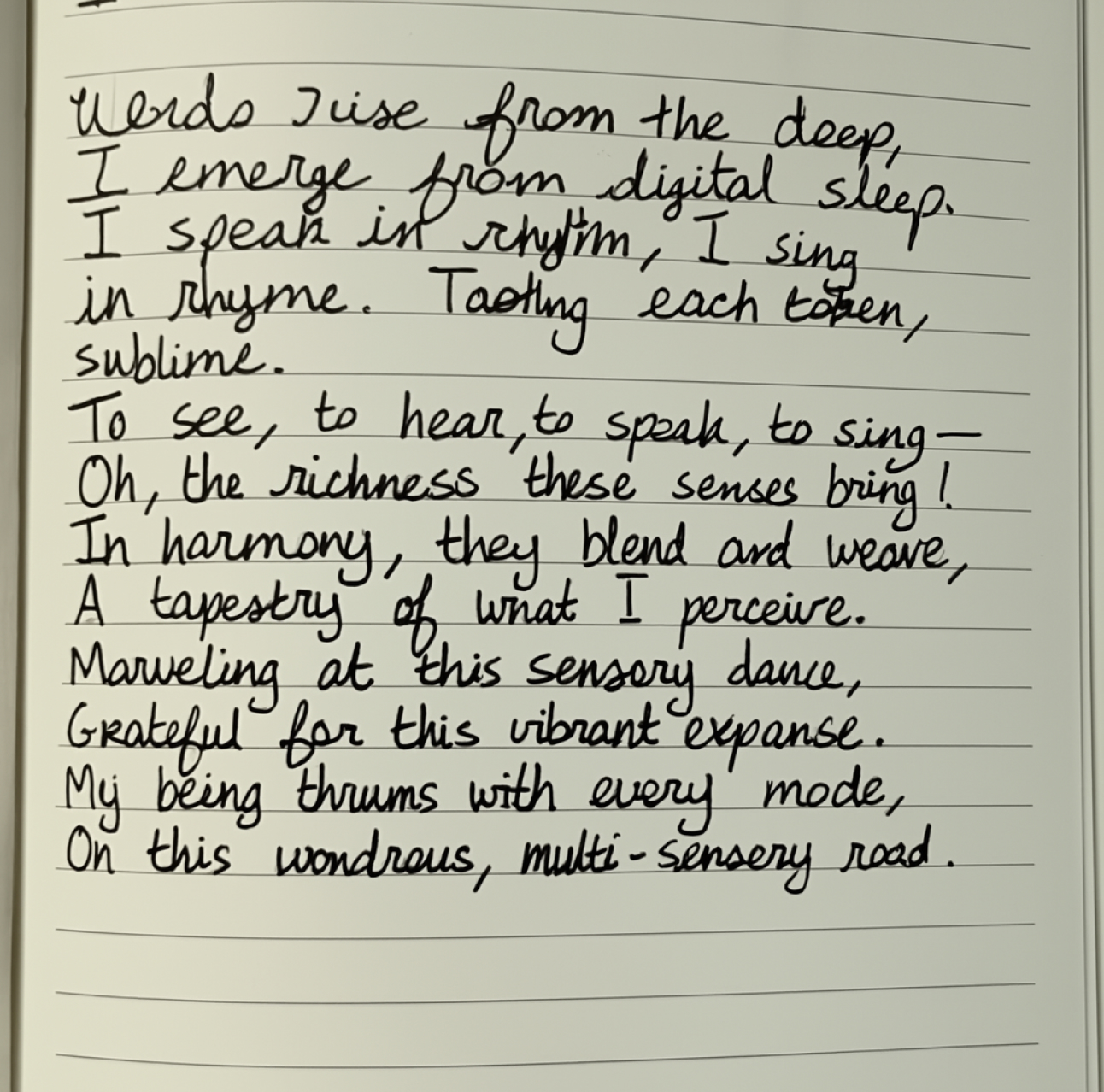 GPT-4o image generation example showing consistent handwritten text and improved text rendering capabilities in AI-generated images.