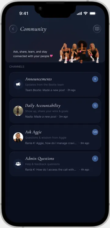 Bestie community screen