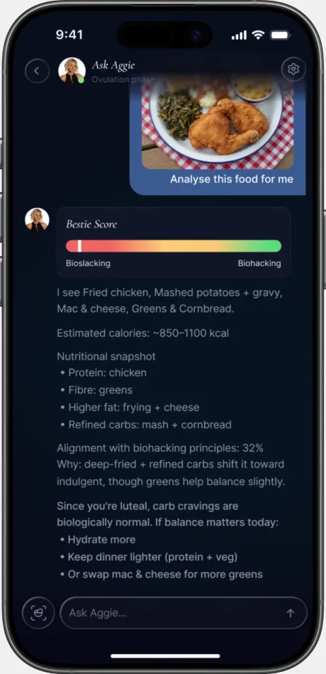 Bestie nutrition screen
